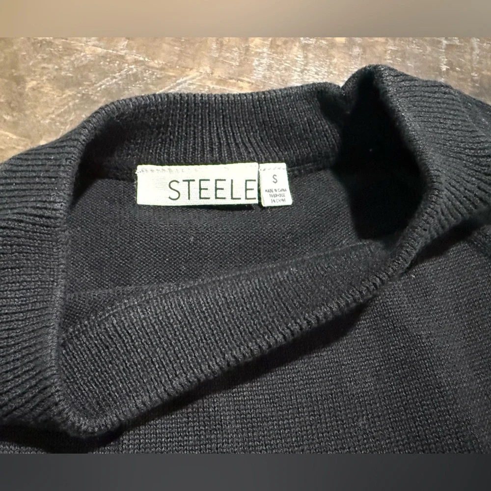 NWT Steele Lizeth Black Viscose Bolero White Ribbed Crop Muscle Tank Set Small - Picture 9 of 15